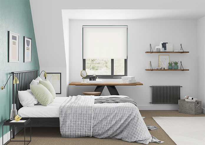 Opus (Blackout), Antique Cream - Motorised Roller Blind - Image 5